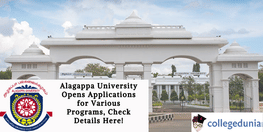 Alagappa University Admissions Open